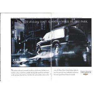Chevy Emblem Blazer SUV Chevrolet 1995 GM Auto 2 Page 1990s  Vintage Print Ad